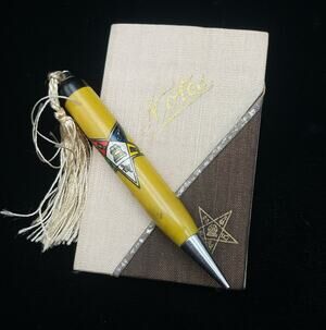 Masonic Ephemera Small Blank Notes Book Pencil Tassel Fraternal Order of Masons